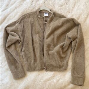 Gymshark x Whitney Simmons Sand Fuzzy Zip-Up Jacket